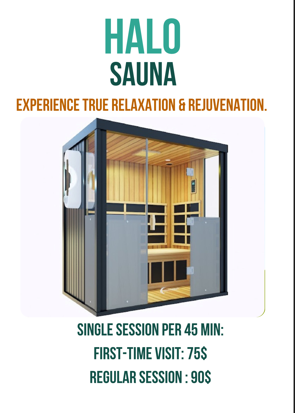 Sauna at Bella Vita Wellness